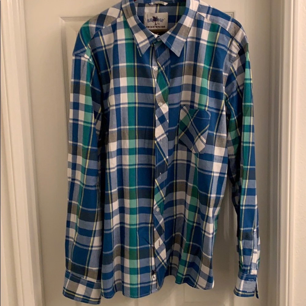 Plaid casual button down